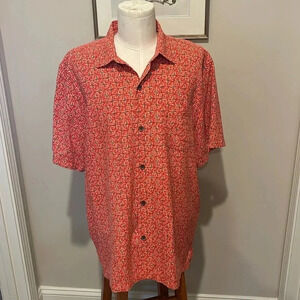 Tommy Bahama - Men’s 100% Silk Marine Mosaic Camp Shirt - Pink Plumeria - XL